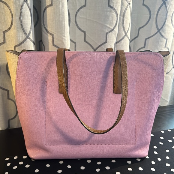 Kate Spade Margaux Tote Bag two tone pink beige valentines - Picture 5 of 12